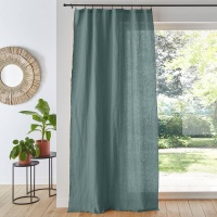 Штора Из 100 осветленного льна Onega 180 x 135 см синий LA REDOUTE INTERIEURS  фото, kupilegko.ru